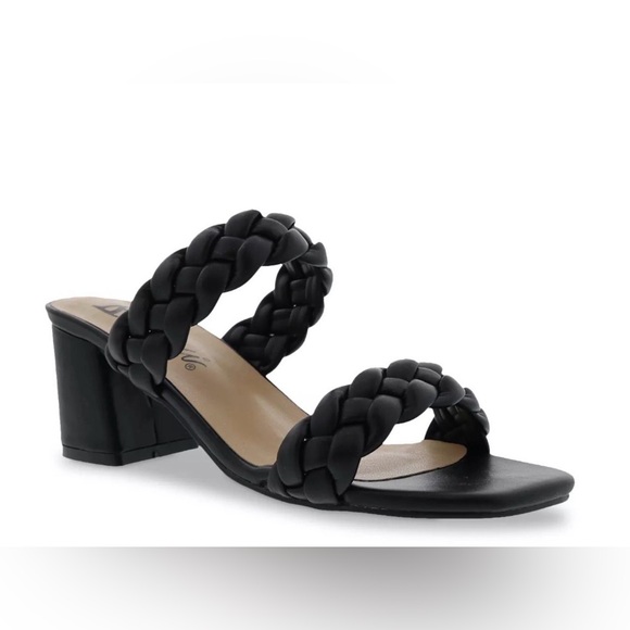 Bellini Black Braided Heel - Picture 2 of 8